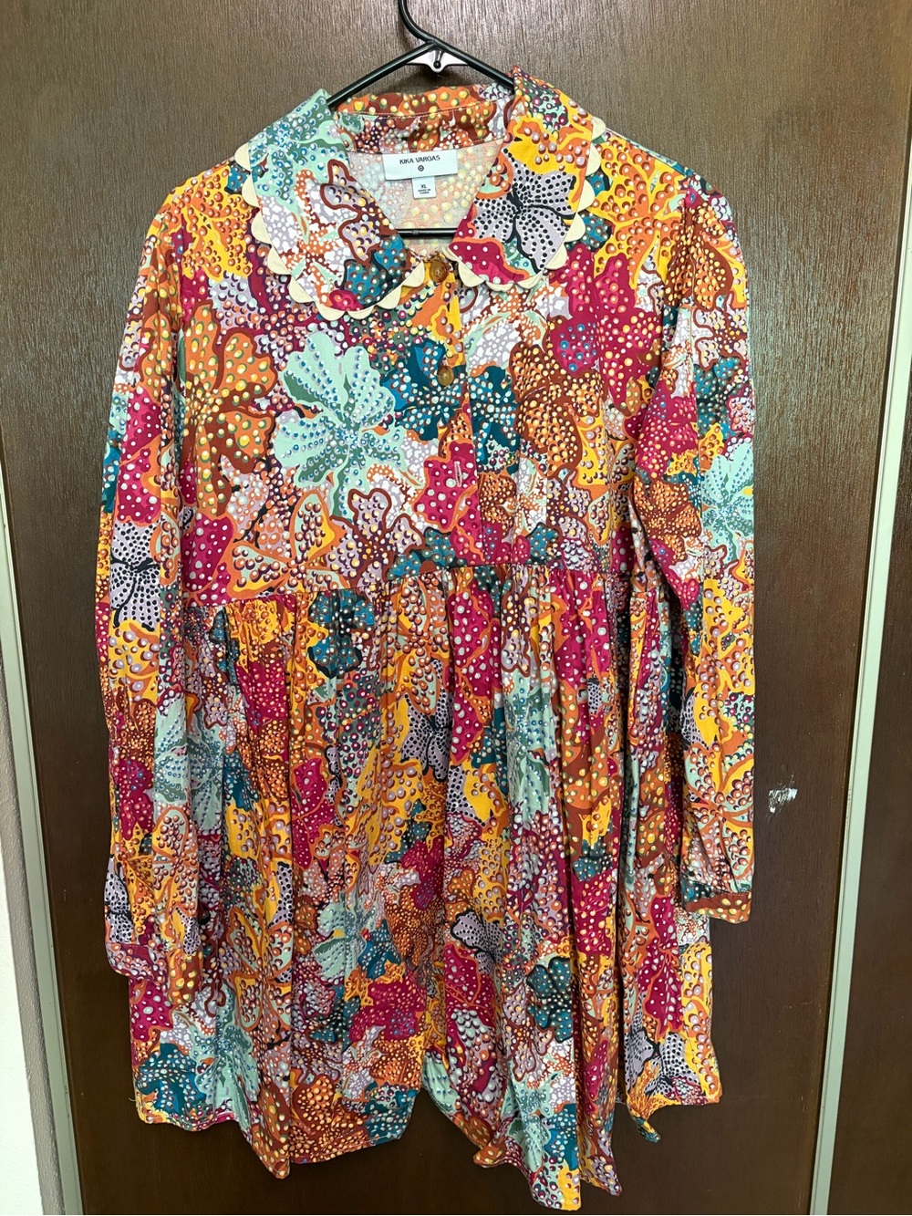 Kika Vargas Multicolor Floral Button-Front Casual Dress